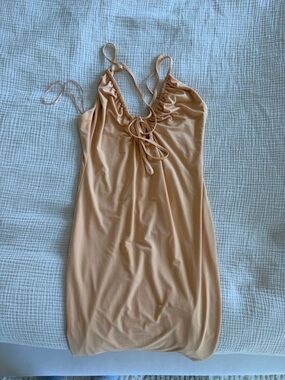 Abercrombie & Fitch Peach Mini Dress medium tall